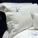 Ver imagem 4 de Jogo de Cama Solteiro 300 Fios Rio - Marken Fassi Branco/azul