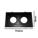 Ver imagem 3 de Spot Duplo Embutir Quadrado Recuado Dicroica Mr16 Preto