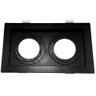 Spot Duplo Embutir Quadrado Recuado Dicroica Mr16 Preto - 2