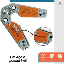 Esquadro Magnético Ajustável Medição Fixação Soldagem 22Kg - Starfer - 2