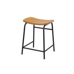 Banqueta Banco Baixo Canoa Elegante Conforto Industrial Studio Metal Madeira Banqueta Canoa Baixa Pr - 3