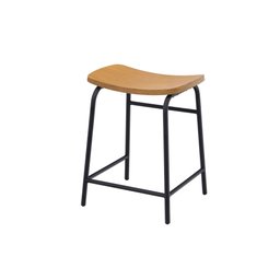 Banqueta Banco Baixo Canoa Elegante Conforto Industrial Studio Metal Madeira Banqueta Canoa Baixa Pr - 1