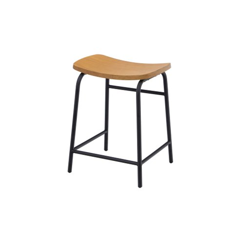 Banqueta Banco Baixo Canoa Elegante Conforto Industrial Studio Metal Madeira Banqueta Canoa Baixa Pr