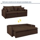 Ver imagem 3 de Sofá Cama Retrátil e Reclinável 2 Lugares Pés Madeira Maciça 220cm Windson Yescasa