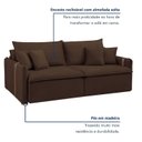Ver imagem 4 de Sofá Cama Retrátil e Reclinável 2 Lugares Pés Madeira Maciça 220cm Windson Yescasa