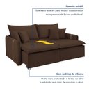 Ver imagem 5 de Sofá Cama Retrátil e Reclinável 2 Lugares Pés Madeira Maciça 220cm Windson Yescasa