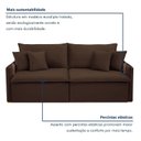 Ver imagem 6 de Sofá Cama Retrátil e Reclinável 2 Lugares Pés Madeira Maciça 220cm Windson Yescasa
