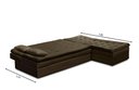Ver imagem 6 de Sofá Cama King 5 Lugares 2,70m Alice Suede Marrom Adonai Estofados