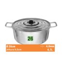 Ver imagem 1 de Cacarola Aluminio Batido Nr 26 Aluminio Jalice 1-01-26