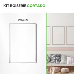 Kit Boiserie Rodameio de EVA Autocolante RM61 2,3cm 60x90 Branco - 2
