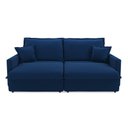 Ver imagem 4 de Sofá-cama Sem Caixa Retrátil 4 Lugares Suede Azul Marinho