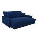 Ver imagem 5 de Sofá-cama Sem Caixa Retrátil 4 Lugares Suede Azul Marinho