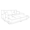 Ver imagem 2 de Sofá-cama Sem Caixa Retrátil 4 Lugares Suede Azul Marinho