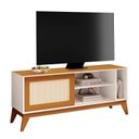 Ver imagem 2 de Rack para TV até 50 Polegadas 100% MDF 136cm Acabamento em Tela Rathan Cayman