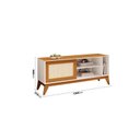 Ver imagem 3 de Rack para TV até 50 Polegadas 100% MDF 136cm Acabamento em Tela Rathan Cayman