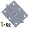 Dobradiça para Porta Portão Madeira Aço Zincado Pino Bola | Aliança | Kit 03 Un - 4