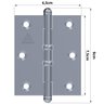 Dobradiça para Porta Portão Madeira Aço Zincado Pino Bola | Aliança | Kit 03 Un - 2