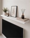 Ver imagem 1 de Prateleira Grossa Madeira MDF Suporte Invisível 120x15 cm:Branca