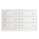 Ver imagem 2 de Cômoda Quarto 6 Gavetas 140 cm Puxador 100% MDF Cor:Branco