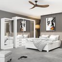 Ver imagem 1 de Quarto Completo Casal Anjos Premium Sapateira 2 Portas Premium e Cama Carioca Móveis