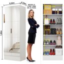Ver imagem 3 de Quarto Completo Casal Anjos Premium Sapateira 2 Portas Premium e Cama Carioca Móveis