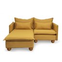 Ver imagem 3 de Sofá Modular 2 Lugares com Chaise e Pé Bolinha Sôma CabeCasa MadeiraOriginals