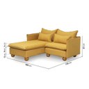 Ver imagem 5 de Sofá Modular 2 Lugares com Chaise e Pé Bolinha Sôma CabeCasa MadeiraOriginals