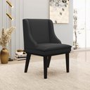 Ver imagem 2 de Kit 3 Cadeiras Decorativas Sala de Jantar Base Fixa de Madeira Firenze PU Preto Fosco G19 - Gran Bel