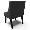 Ver imagem 6 de Kit 3 Cadeiras Decorativas Sala de Jantar Base Fixa de Madeira Firenze PU Preto Fosco G19 - Gran Bel