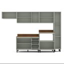 Ver imagem 6 de Armário de Cozinha Modulada Completa 6 Peças 316,8cm com Tampo 250044 Koya Politorno Móveis
