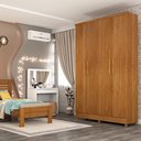 Ver imagem 2 de Guarda Roupa Solteiro Amsterdam 4 Portas Tcil Tcil Móveis Roupeiro Amsterdan Cinamomo