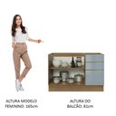 Ver imagem 6 de Balcão Gabinete de Pia Madesa Lux 120 cm 2 Portas 3 Gavetas (Sem Tampo) Rustic/Cinza