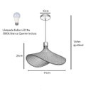 Ver imagem 3 de Pendente Bambu Natural Orgânico com LED Branco Quente Bivolt