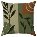 Ver imagem 3 de Kit 4 Capas Almofadas Floral Bege e Verde 45x45 - Id Decor