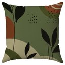 Ver imagem 2 de Kit 4 Capas Almofadas Floral Bege e Verde 45x45 - Id Decor