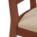 Ver imagem 4 de Cadeira de Jantar em Madeira Maciça Aline Estofado Linho Bege - Imbuia