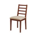 Ver imagem 1 de Cadeira de Jantar em Madeira Maciça Aline Estofado Linho Bege - Imbuia