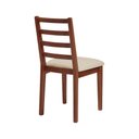 Ver imagem 2 de Cadeira de Jantar em Madeira Maciça Aline Estofado Linho Bege - Imbuia