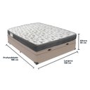 Ver imagem 6 de Cama Box Baú Bege e Colchão Iso100 Espuma D33 Casal Ortobom