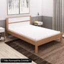 Ver imagem 2 de Cama de Casal Madeira CM8005 Amêndoa/Branco - Tecno Mobili