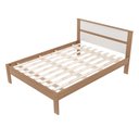 Ver imagem 1 de Cama de Casal Madeira CM8005 Amêndoa/Branco - Tecno Mobili
