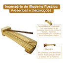 Ver imagem 4 de Incensário de Madeira Rustica Presente e Decoração