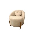 Ver imagem 4 de Kit Sofá e 2 Poltronas Orgânicos c/Almofadas Curvo Sala Recepção Amsterdã Boucle Bege - Montanaris