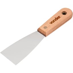 Espátula betumadeira aço inox 1.1/2" 3,8cm cabo mad Vonder - 1