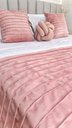 Ver imagem 1 de Peseira Drapeada Line Dupla Face em Veludo Cama Casal Cor:rose