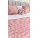 Ver imagem 3 de Peseira Drapeada Line Dupla Face em Veludo Cama Casal Cor:rose