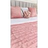 Peseira Drapeada Line Dupla Face em Veludo Cama Casal Cor:rose - 3