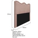 Ver imagem 5 de Cabeceira Casal Bari P02 140 cm Para Cama Box Suede Rosê