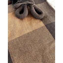 Rede de Dormir Casal Balanço de Algodão Reforçada 3,80m X 1,50m Varias Cores:caramelo com Marrom Xad - 4