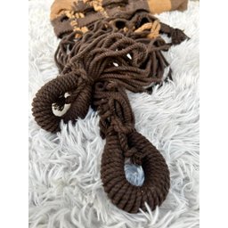 Rede de Dormir Casal Balanço de Algodão Reforçada 3,80m X 1,50m Varias Cores:caramelo com Marrom Xad - 2